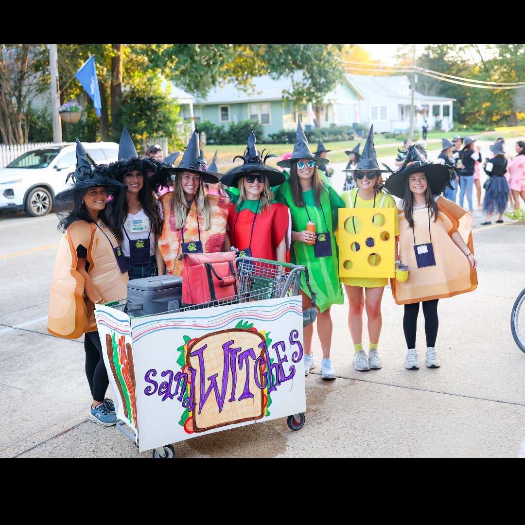 Group of costumed riders at The Witches Ride of St. Francisville
