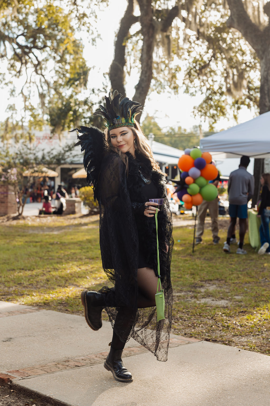 Group of costumed riders at The Witches Ride of St. Francisville