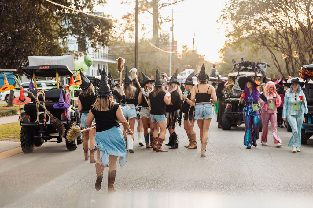Witches in costume at The Witches Ride of St. Francisville
